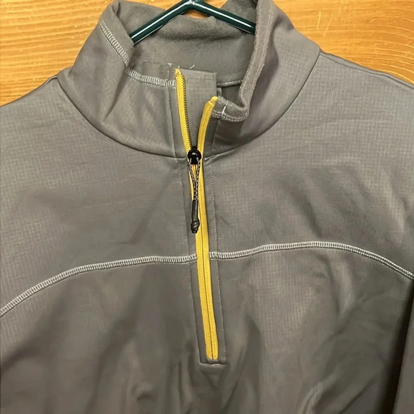 Cabelas Mens pullover Lg Half Zip collared‎ gray polyester workwear lightweight - Picture 4 of 9